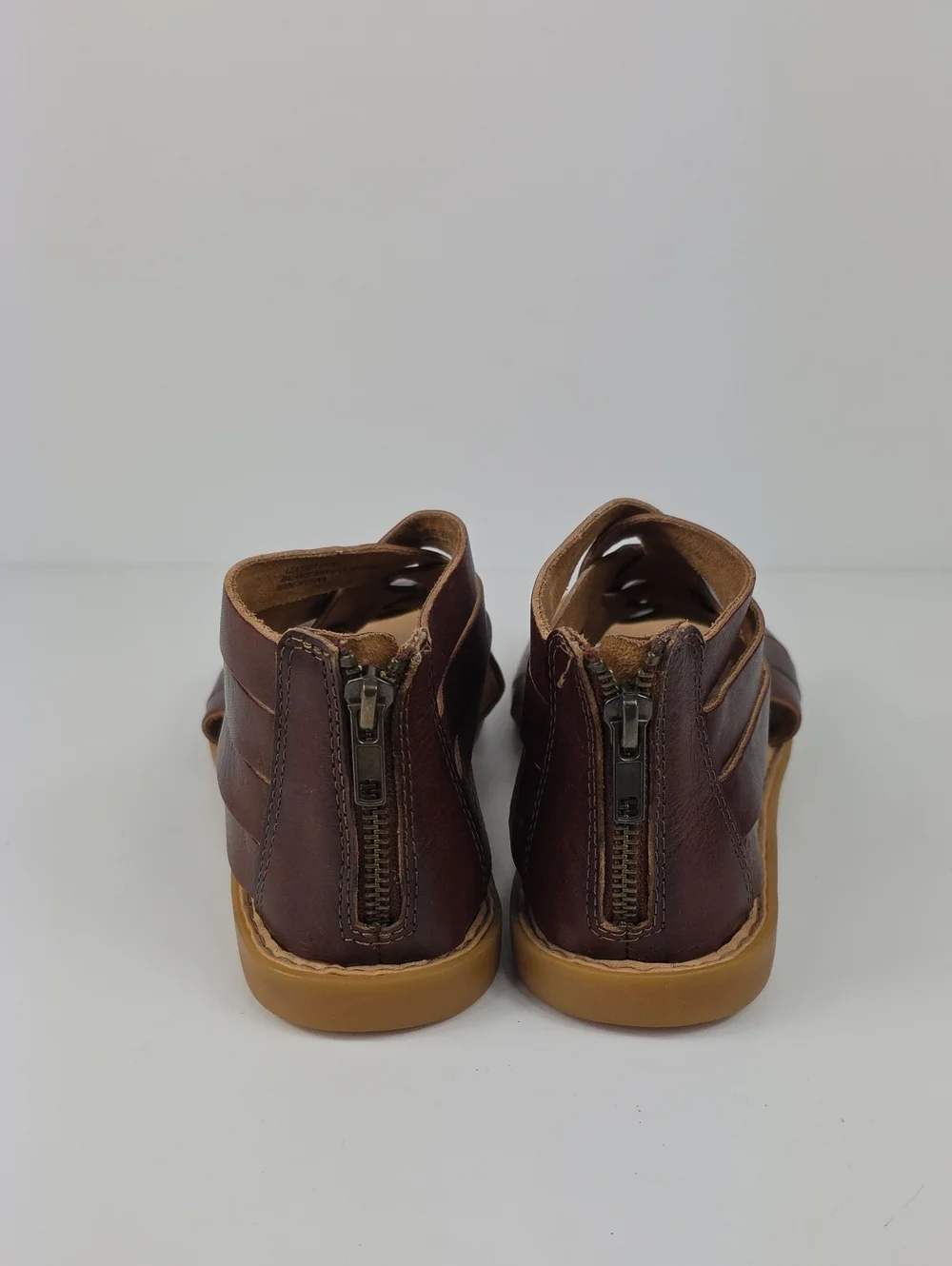 Børn Iwa Woven Brown Leather Women's Sandals Size 8